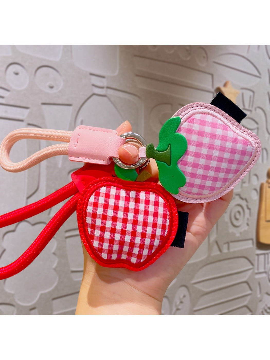 Keypus - Creative Plaid Fruit Keychain