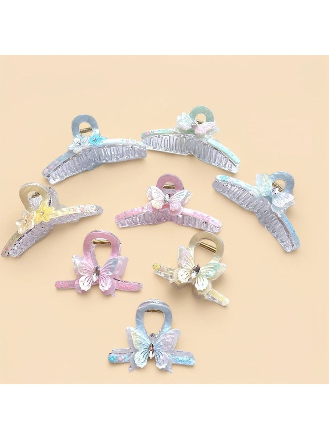 Beau - Ribbon Bow Butterfly Hair Claw Clip
