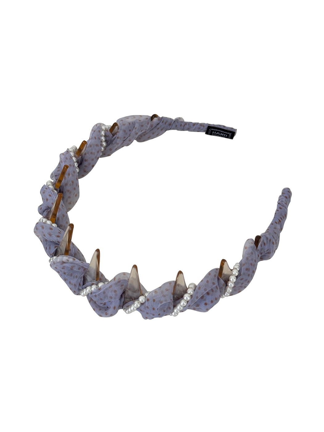 Gifty - Polka Dot Mesh Wave Geometric Print Headband