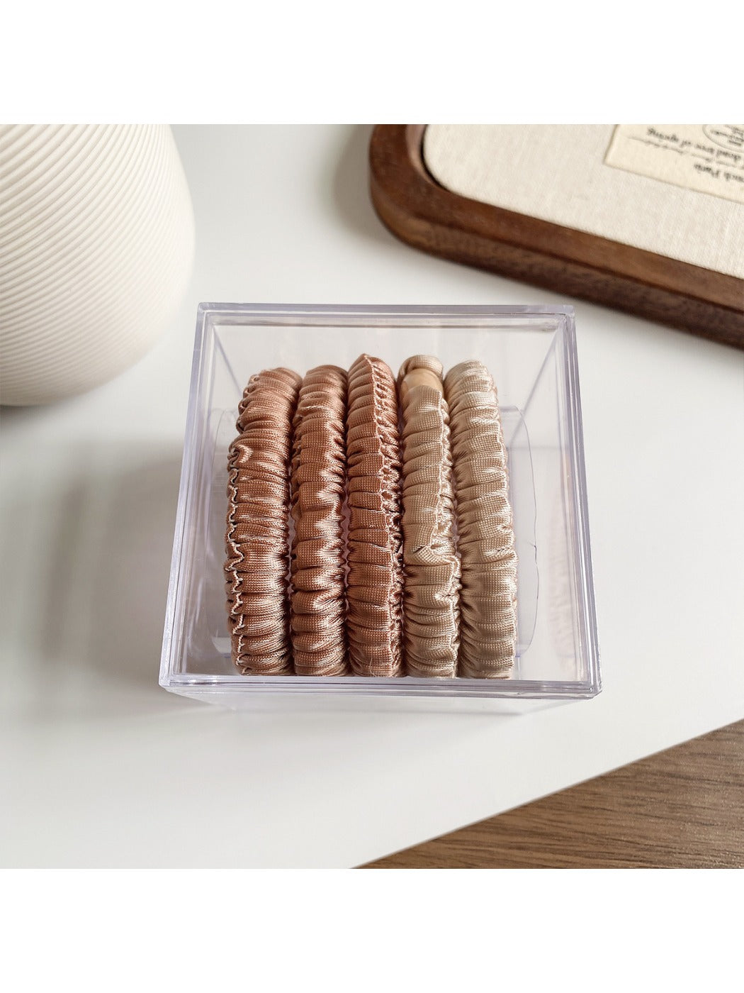 Gifty - Minimalist Satin Sausage-Shaped Hair Tie