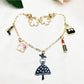 Close-up of Keypus pendant bag charm showing intricate metal design and clasp