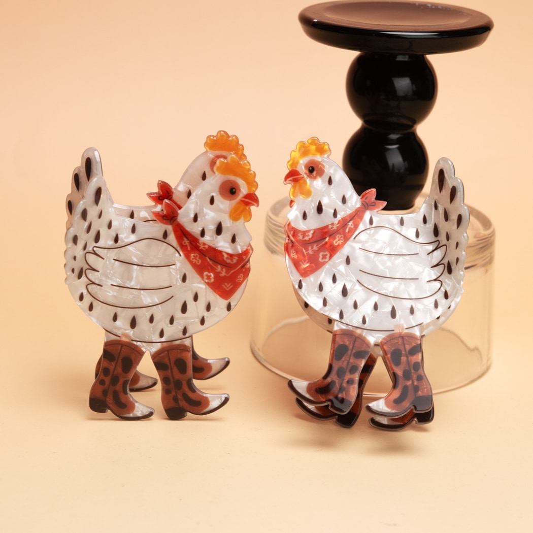 Beau - Cartoon Hen Design PVC Claw Clip