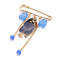 Brovia - Tropical Fish Tassel Statement Alloy Brooch