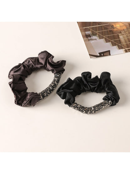 Gifty - Satin Ruffle Edge Polyester Elastic Scrunchie