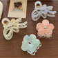 Beau - Striped Acetate Look Flower Claw Clip