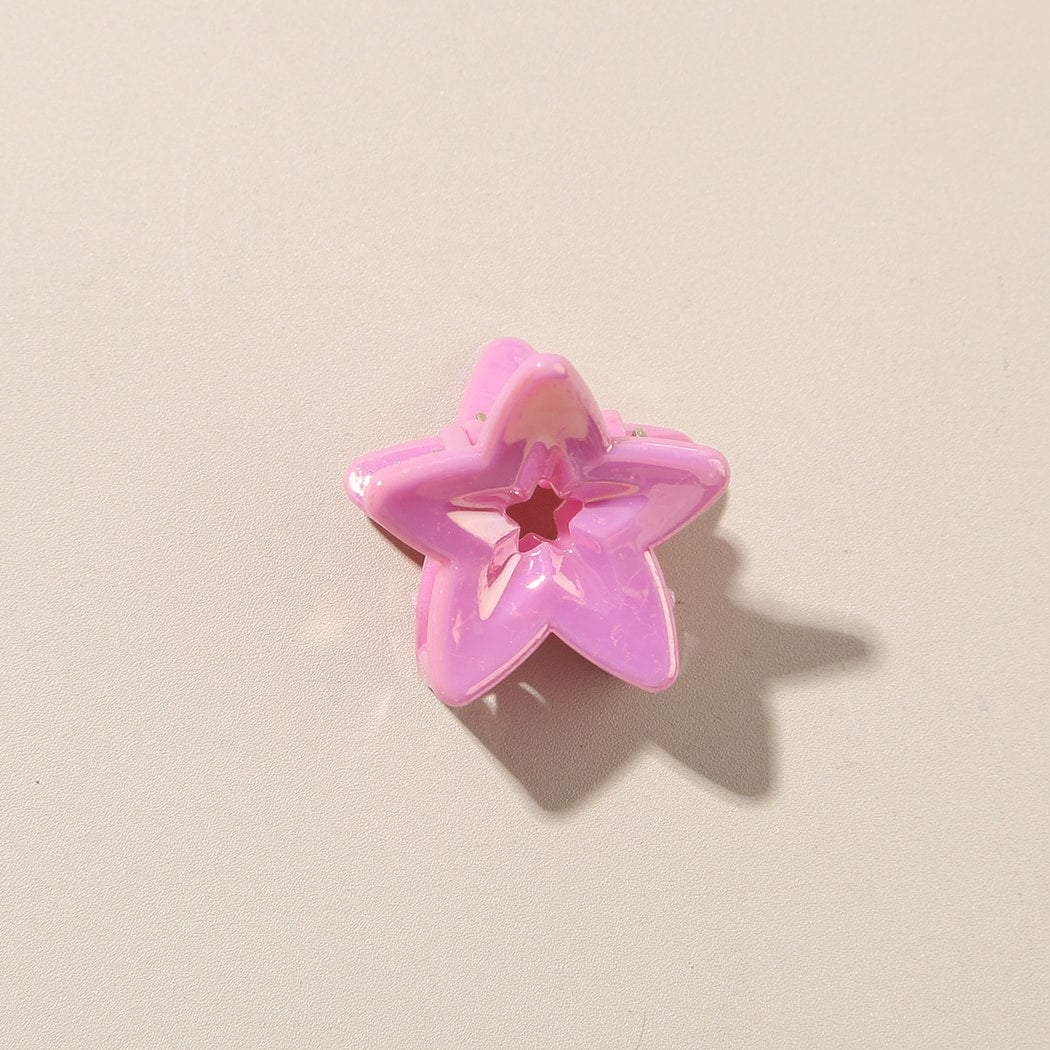Beau - Glossy Star Shaped PS Decorative Claw Clip