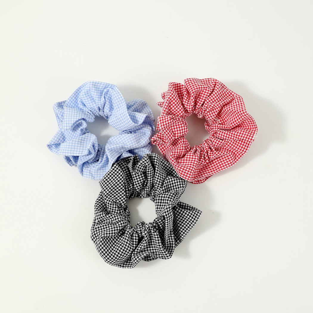 Gifty - Vintage Plaid Double Layer Scrunchie