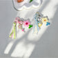 Keypus - Double-Sided Flower Beaded Keychain Charm