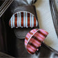Beau - Striped Half Moon Hair Claw Clip