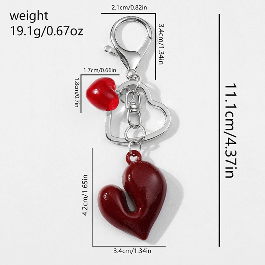 Keypus - Decorative Heart and Bow Keychain