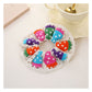 Gifty - Chunky Knit Scrunchie with Floral Design Hair Ties