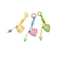 Keypus - Heart Pendant Bag Charm Alloy Cord Loop Keychain