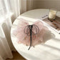Beau - Glitter Mesh Bow Ribbon Tassel Claw Clip
