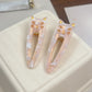 Beau - Glossy Printed Cat Detail Hair Clip Set