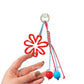 Keypus - Cutout Flower Pendant Decorative Bag Charm Keychain