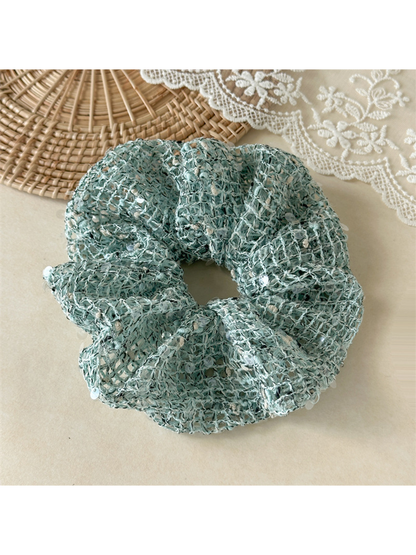 Gifty - High Elastic Textured Sequin Hair Scrunchie
