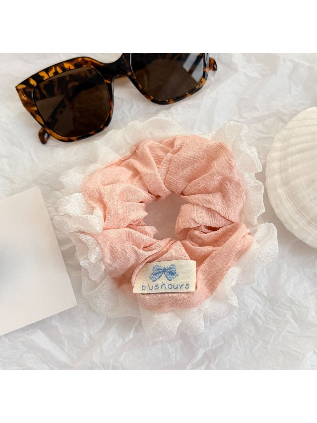 Gifty - Cream Lace Trimmed Scrunchie