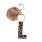 Keypus - Leopard Print Oil-Edged Letter Keychain