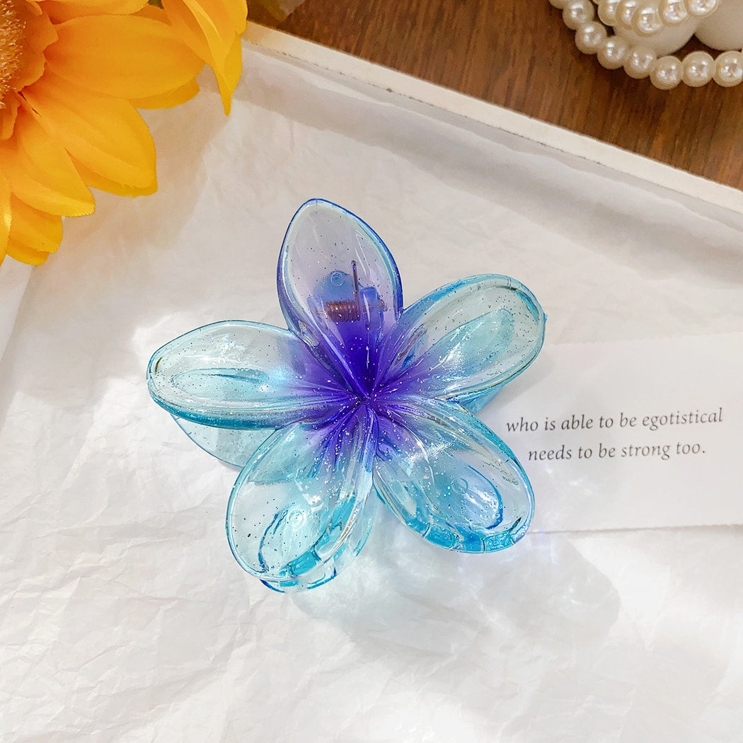Beau - Glitter Flower Shaped Sweet Claw Clip