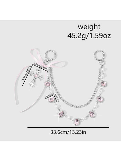 Keypus - Bow Cross Chain Decorative Alloy Bag Charm