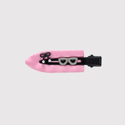 Beau - Y2K Heart and Bow Detail Side Barrette
