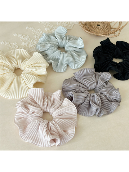 Gifty - Pleated Satin Look Ruffle Hair Scrunchie