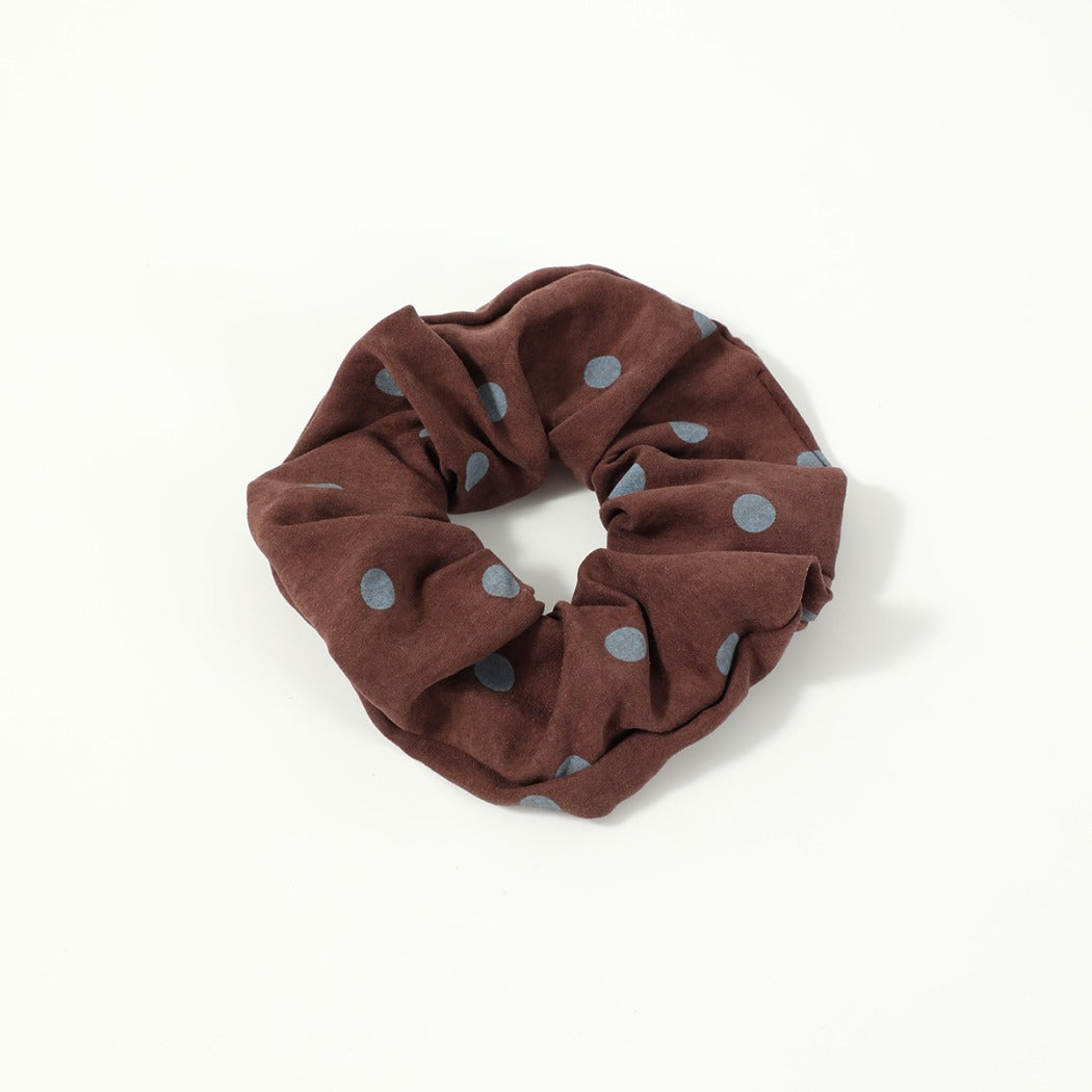 Gifty - Elegant Blue Polka Dot Hair Scrunchie