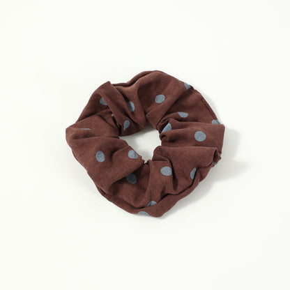 Gifty - Elegant Blue Polka Dot Hair Scrunchie