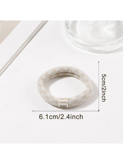 Gifty - Plaid High Elasticity Ponytail Hair Tie