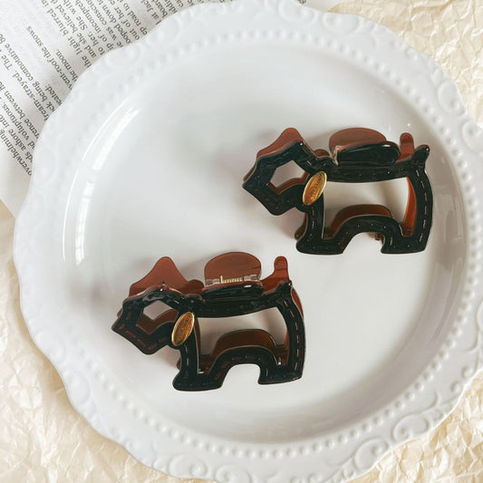 Beau - Cute Dog Shape PS Alloy Claw Hair Clip