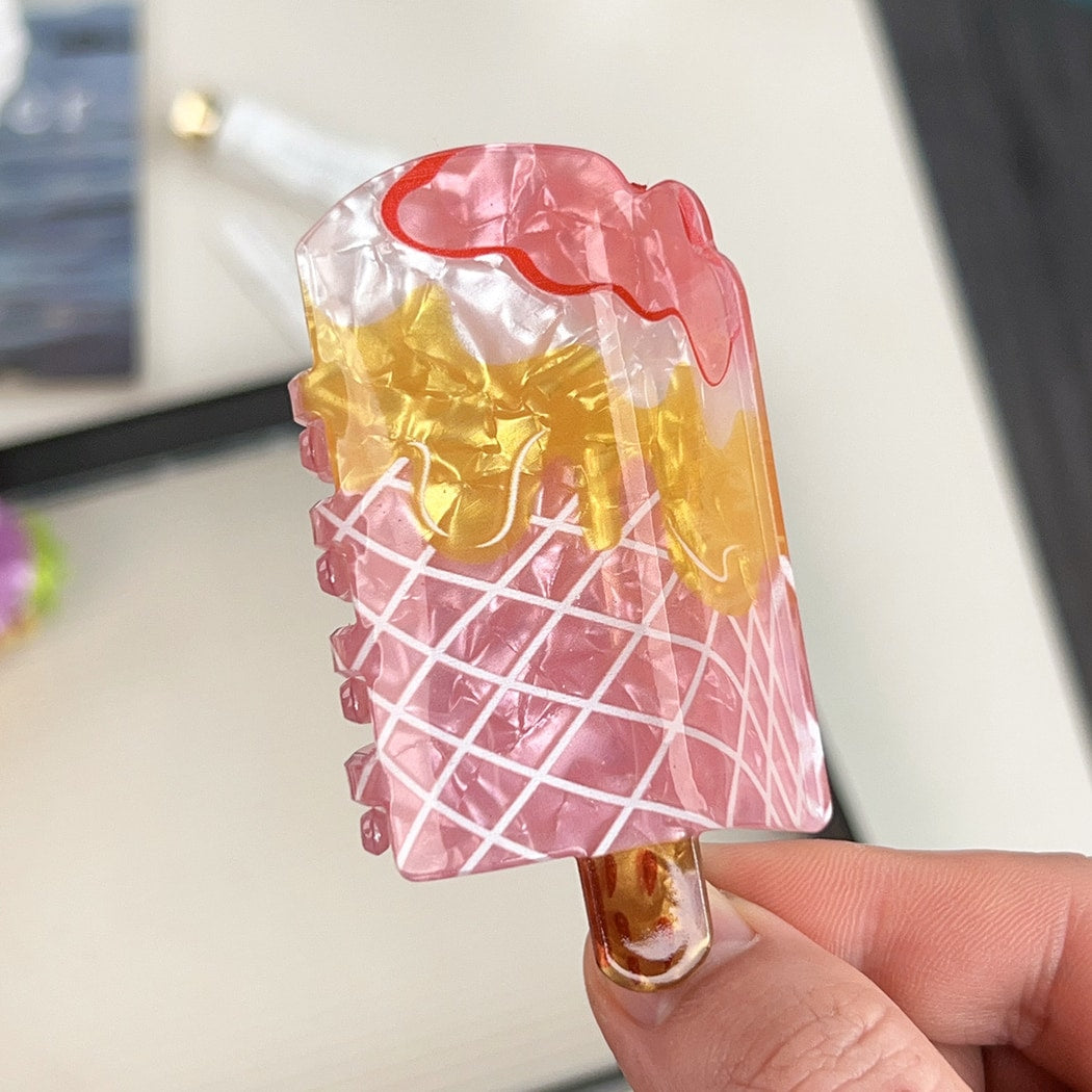 Beau - Cartoon Ice Cream Motif Claw Clip