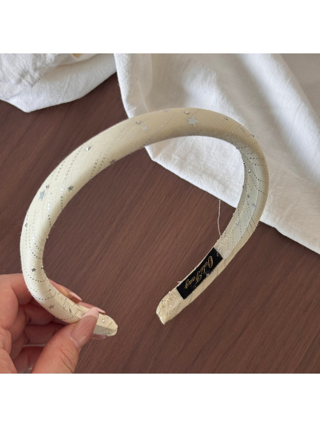 Gifty - Irregular Sparkly Fabric Covered Women's Headband