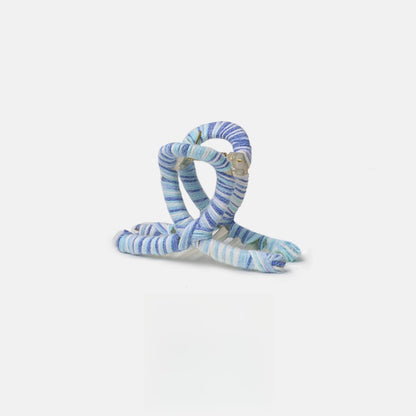 Beau - Colorful Striped Knitted Look Claw Clip