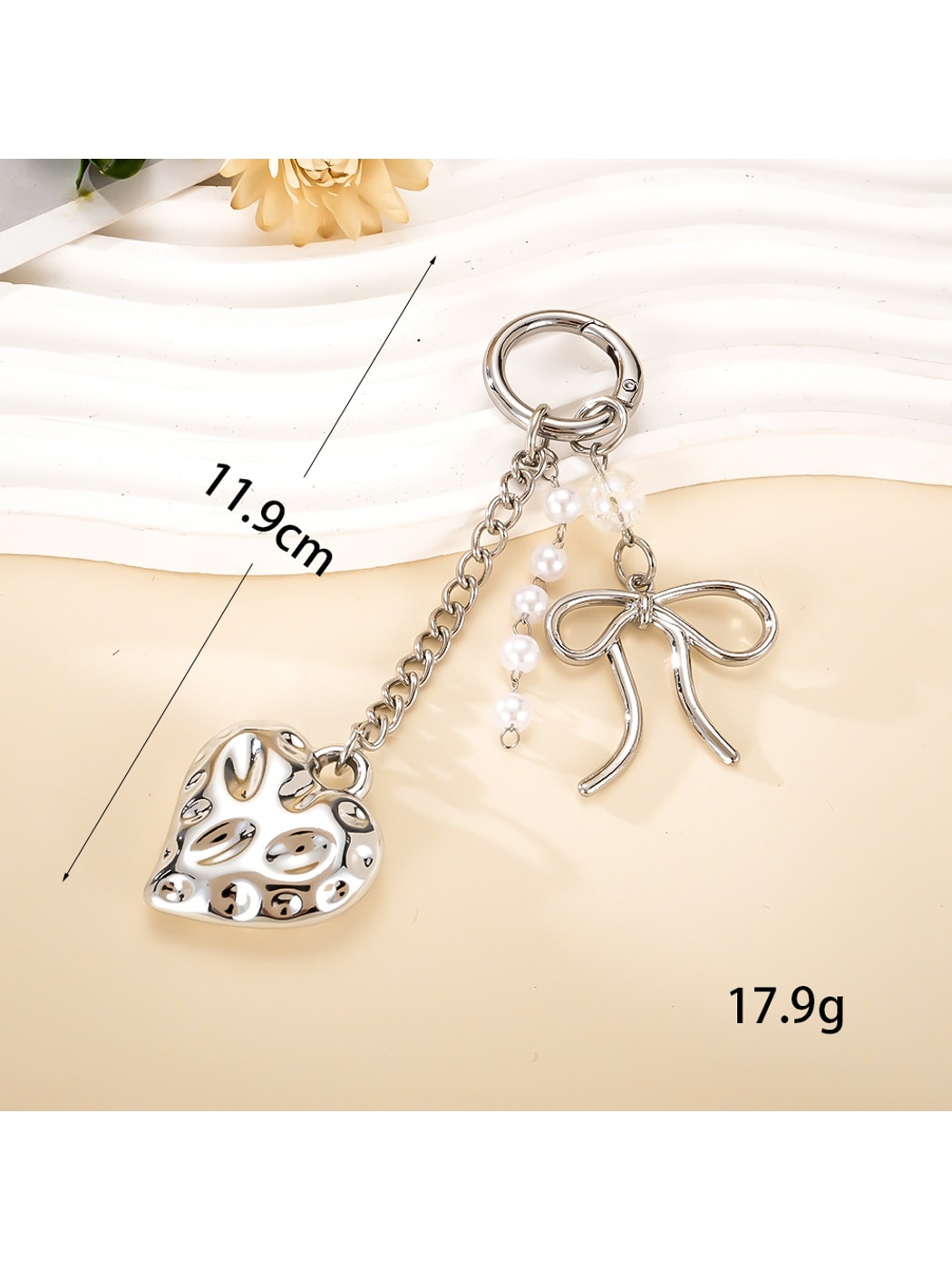 Keypus - Alloy Bow Detail Bag Charm Phone Charm Keychain