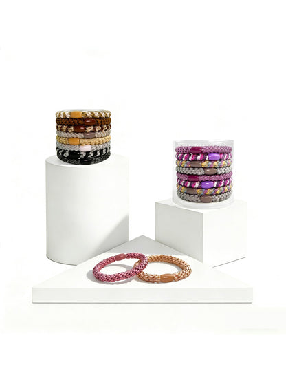 Gifty - Twill Twisted-Shaped Hair Tie Set