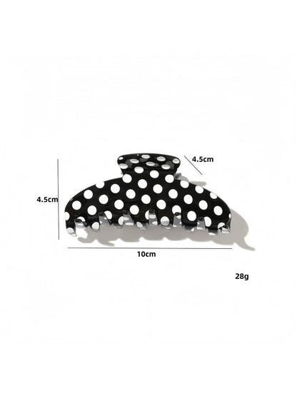 Beau - Oval Acetate Fiber Patterned Hair Claw Clip