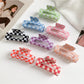 Beau - Checkerboard Macaron Openwork Hair Claw Clip