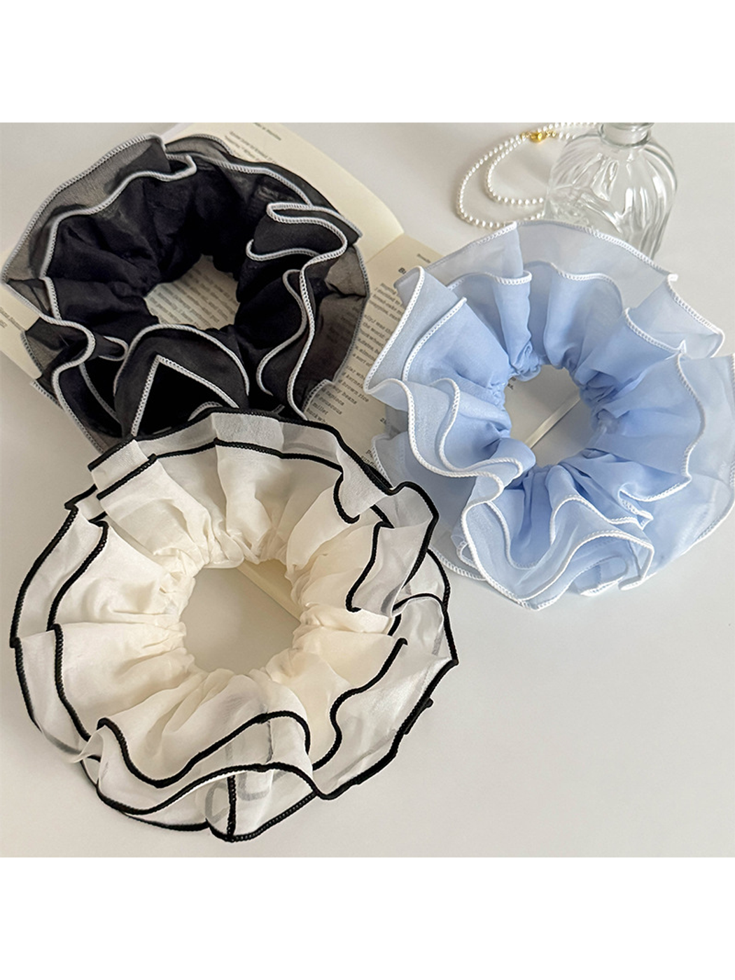 Gifty - Layered Contrast Oversized Hair Scrunchie