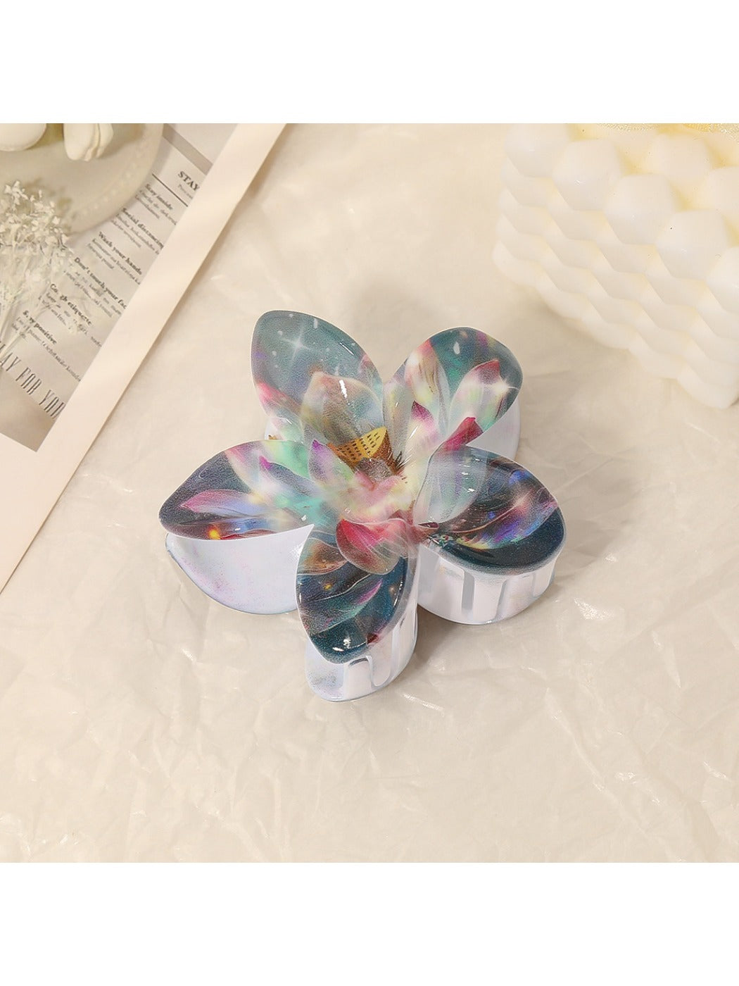 Beau - Vintage Vibrant Flower Shaped Claw Clip
