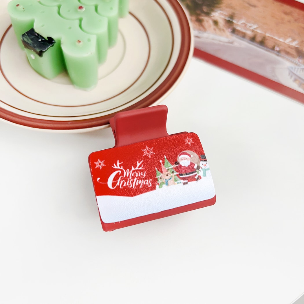 Beau - Cute Christmas Style Printed Claw Clip