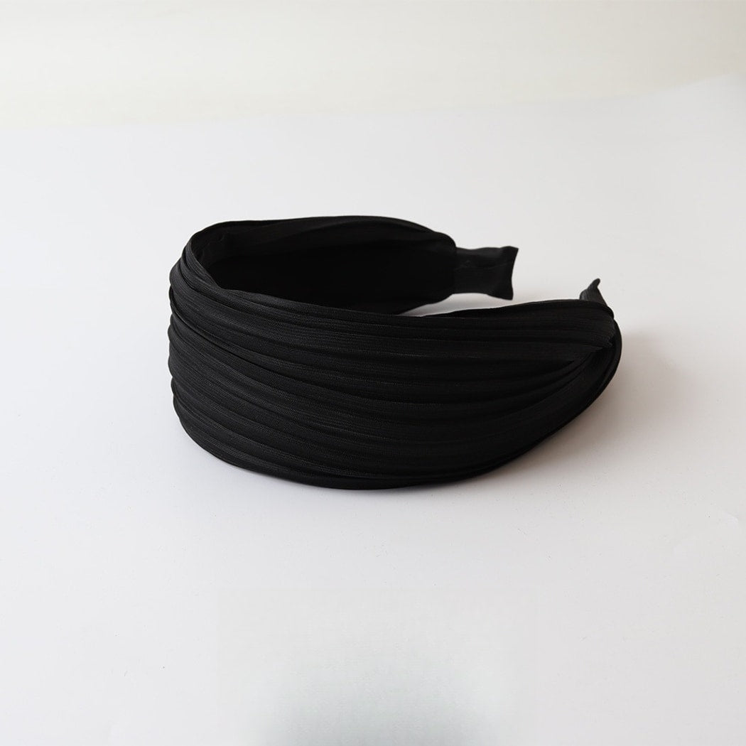 Gifty - Neutral Toned Wide Ruched Fashion Headband