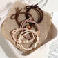 Gifty - Elastic Heart Detail Ponytail Polyester Hair Tie