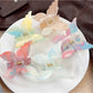 Beau gradient butterfly shaped hair claw clip on white background