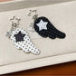 Keypus - Polka Dot Angel Wing Star Keychain Charm