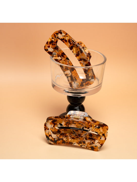 Beau - Leopard Print Pvc Hair Clip