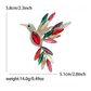 Brovia - Creative Alloy Hummingbird Rhinestone Brooch