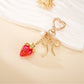 Keypus - Cartoon Strawberry Pendant Bow Bag Charm