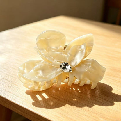 Beau - Petal Shape Acetate Decorative Claw Clip