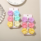 Beau - Glossy Floral Plastic Alloy Claw Clip Set