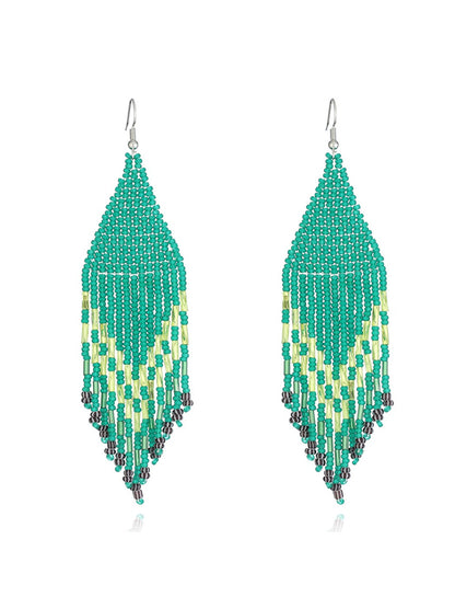 Earedge - Seed Bead Fringe Earrings